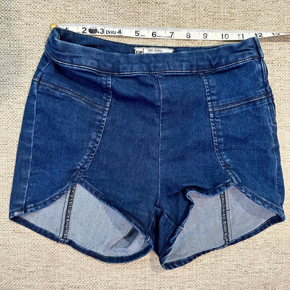 Free People Denim Raised Petal Tulip Hem